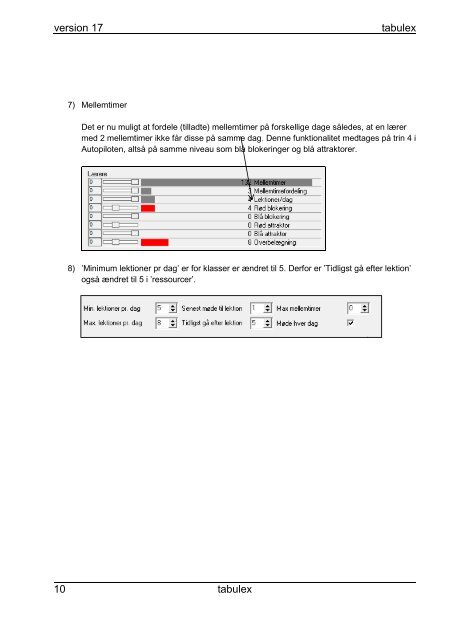 Tabulex Skemalægning 2013