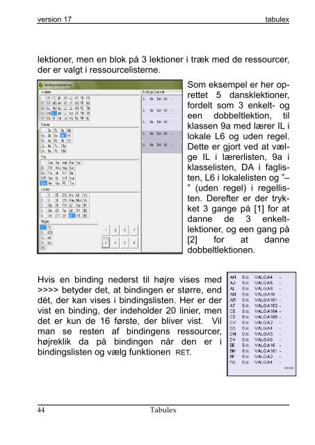 Tabulex Skemalægning 2013