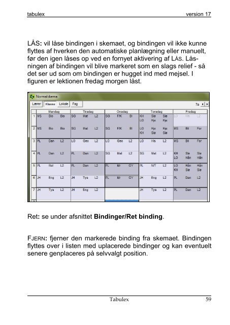 Tabulex Skemalægning 2013