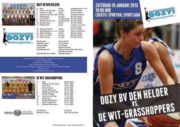 19-01-2013 Programmaboekje - Dames basketbal Den Helder