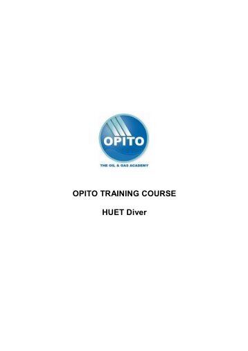 OPITO TRAINING COURSE HUET Diver