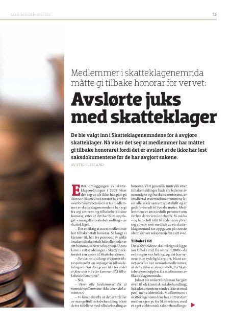 Skattebetaleren 3 2013 - Skattebetalerforeningen