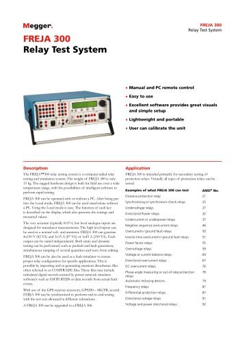 FREJA 300 Relay Test System - Merazet