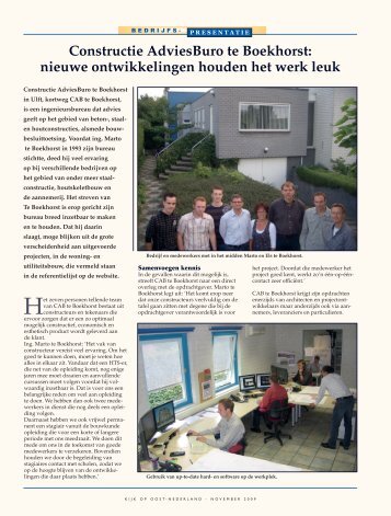 Constructie AdviesBuro te Boekhorst: nieuwe ... - CABteBoekhorst
