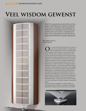 Veel wisdom gewenst - Wisdom Audio