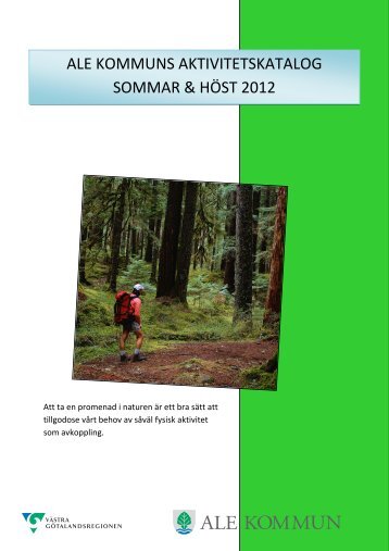 ALE KOMMUNS AKTIVITETSKATALOG SOMMAR & HÖST 2012