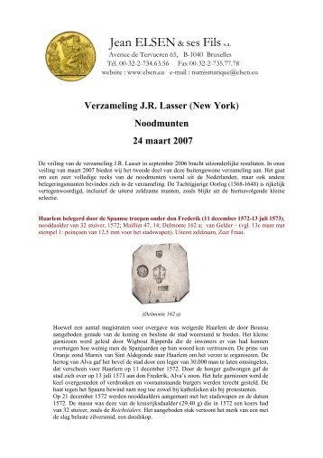 DE VERZAMELING JR LASSER, New York (deel II ... - Jean Elsen S.A.