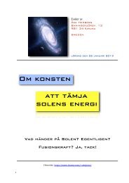 Om konsten att tämja solens energi