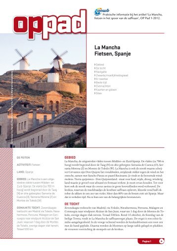 La Mancha Fietsen, Spanje - Op Pad