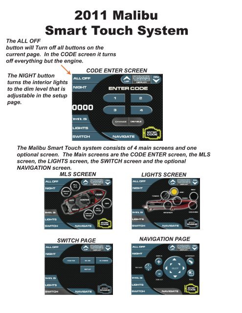 Smart Touch System - Malibu 2011