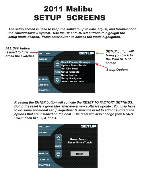 Smart Touch System - Malibu 2011