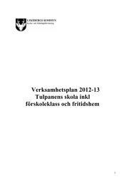Verksamhetsplan 2012-13 Tulpanens skola inkl förskoleklass och ...