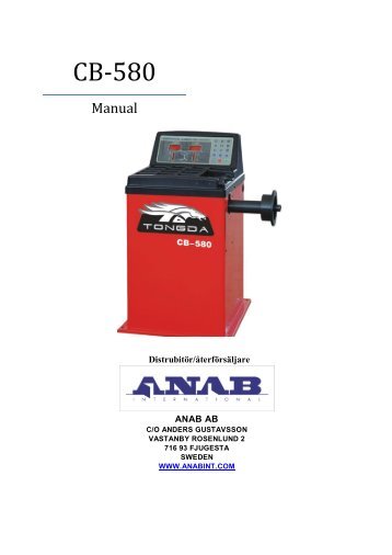 CB-580 manual Svenska.pdf - Anab