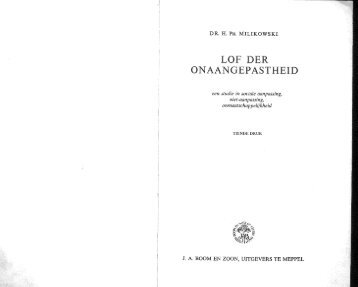 LOF DER ONAANGEPASTHElD - History of Social Work