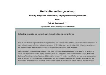 Multicultureel burgerschap. - KHLim