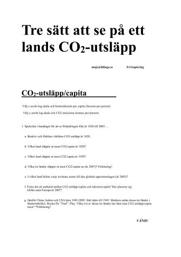 Tre sätt att se på ett lands CO2-utsläpp (pdf) - Gapminder