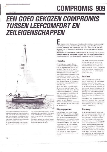 EEN ÊOED ÊEIfiZEN COMPROMIS - C-Yacht