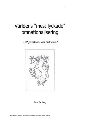 Världens "mest lyckade" omnationalisering - Scania Skåneland