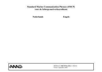 Standard Marine Communication Phrases (SMCP) voor de ... - NNVO
