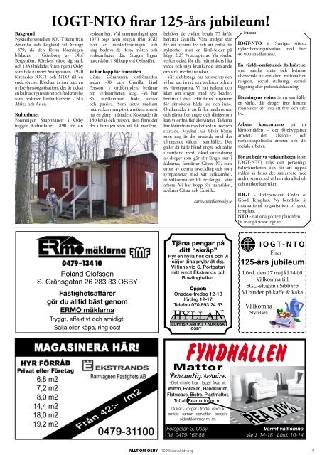 Allt om Osby - 100% lokaltidning