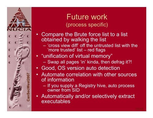 Post-Mortem RAM Forensics - CanSecWest