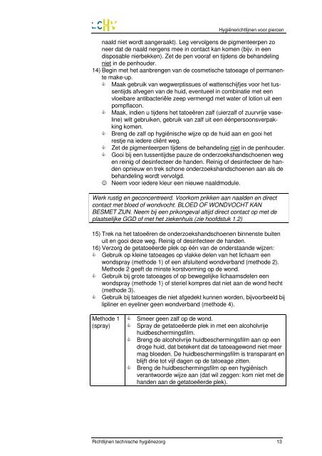 hygi ë nerichtlijnenvoorcosm ... - GGD Groningen