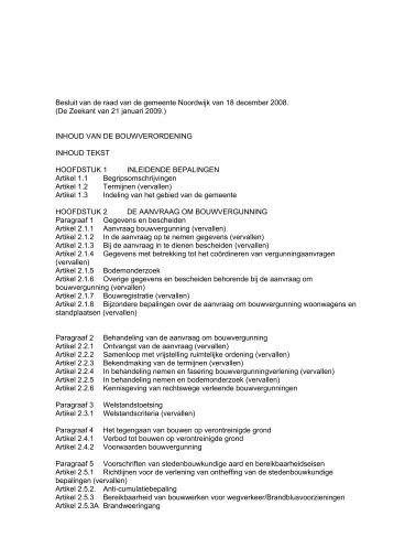 Bouwverordening Noordwijk.pdf - Gemeente Noordwijk