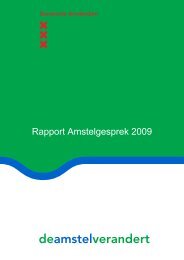 Rapport Amstelgesprek 2009 - Wibaut aan de Amstel