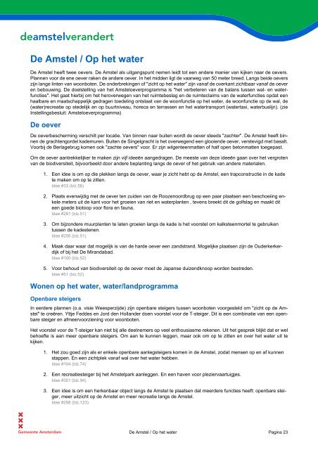 Rapport Amstelgesprek 2009 - Wibaut aan de Amstel