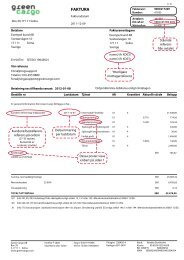 Faktura för enheter - Green Cargo