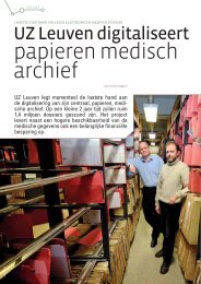 UZ Leuven digitaliseert papieren medisch archief