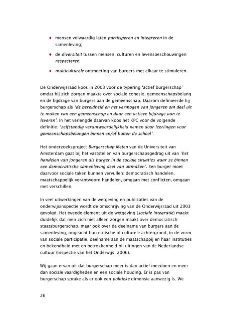 Burgerschapsvorming en de maatschappijvakken - Landelijk ...