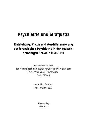 Psychiatrie und Strafjustiz