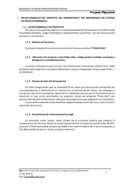 01.- MIA PLAZA AZUL - SiNaT - Semarnat