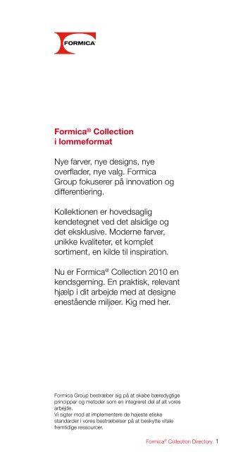 Formica® Collection i lommeformat Nye farver, nye designs, nye ...