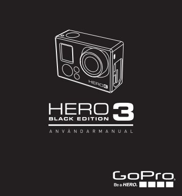 GoPro HERO3:Black Edition användarmanual