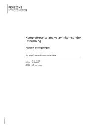 Kompletterande analys av inkomstindex utformning