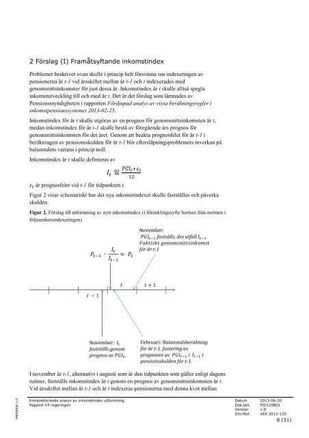 Kompletterande analys av inkomstindex utformning