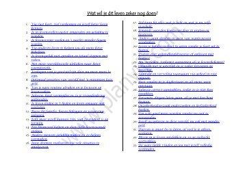 Wat wil je dit leven zeker nog doen? - Plan Viji. Wat wil je dit leven ...