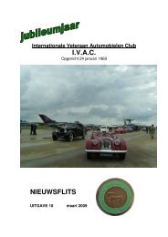 I.V.A.C. NIEUWSFLITS - Internationale Veteraan Automobi