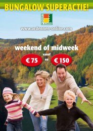 BUNGALOW SUPERACTIE! - Ardennen Online