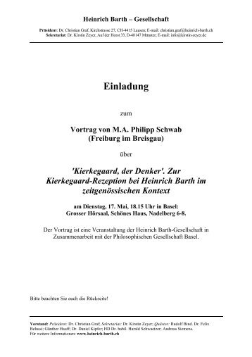 Vortrag von MA Philipp Schwab (Freiburg im ... - Heinrich Barth