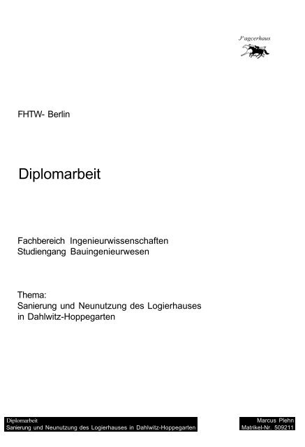 Diplomarbeit - FHTW Berlin