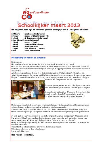 Schoolkijker Maart 2013 - Vuurvlinder