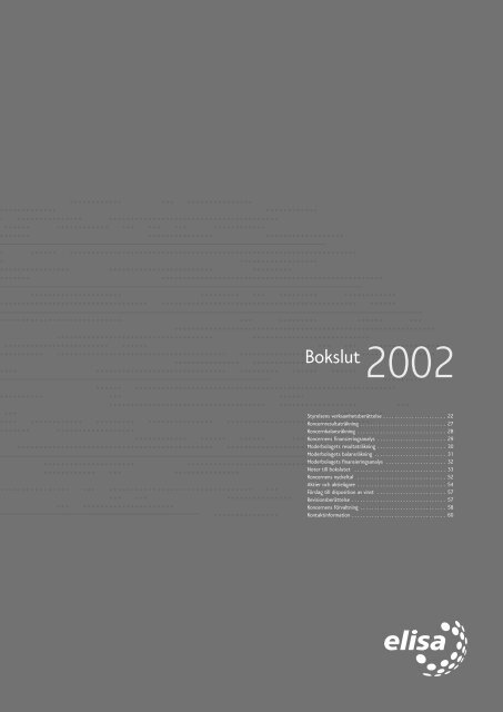 BokslutskommunikÚ 2002 - Elisa