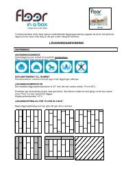 Floor In box Läggningsanvisningar