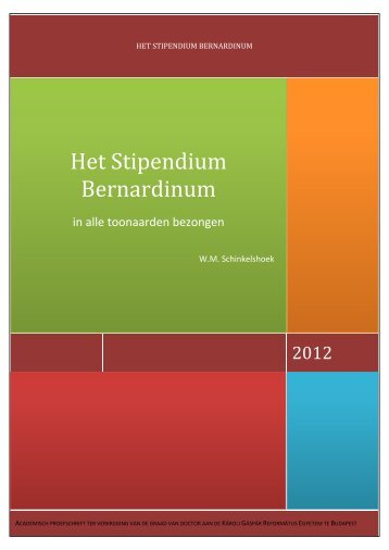 Het Stipendium Bernardinum