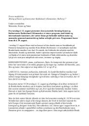 Pressemeddelelse om Bækkelund (pdf) - Nordic School of Butoh