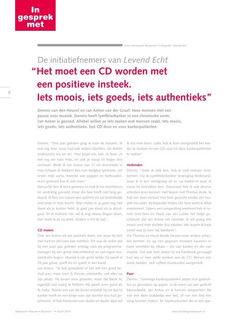 Melanoomnieuws nr 1 2013.pdf - Stichting Melanoom - Nfk