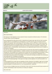 Nieuwsbrief winter 2010 - 2011 - Natuurgroep Kockengen